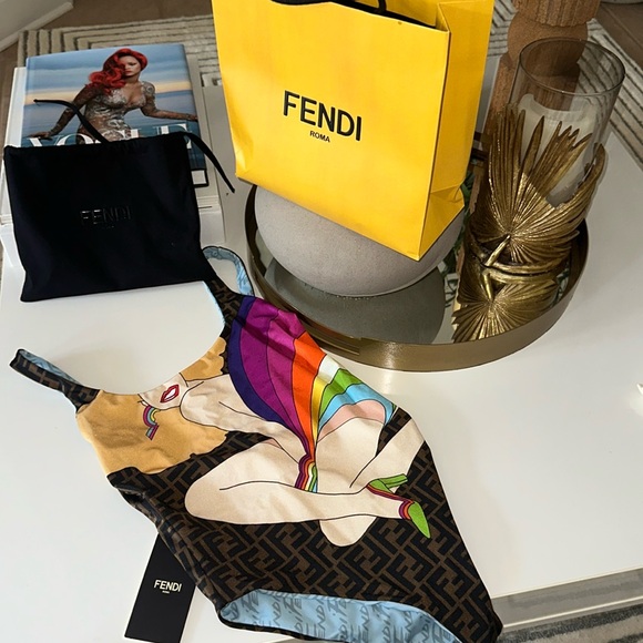 New with Tags Fendi Reversable Swimsuit - Picture 1 of 5